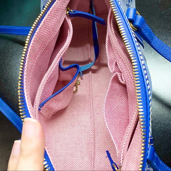 Dooney and Bourke Blue Monogram Shoulder Bag - Picture 4 of 5